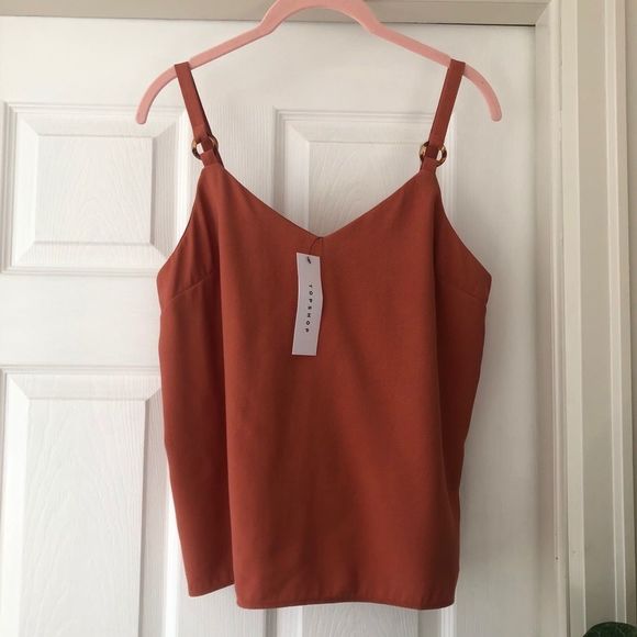 Topshop Tops - Topshop Orange Tilda Ring Camisole